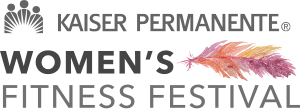 Women's Fitness Festival with  pastel colored feather